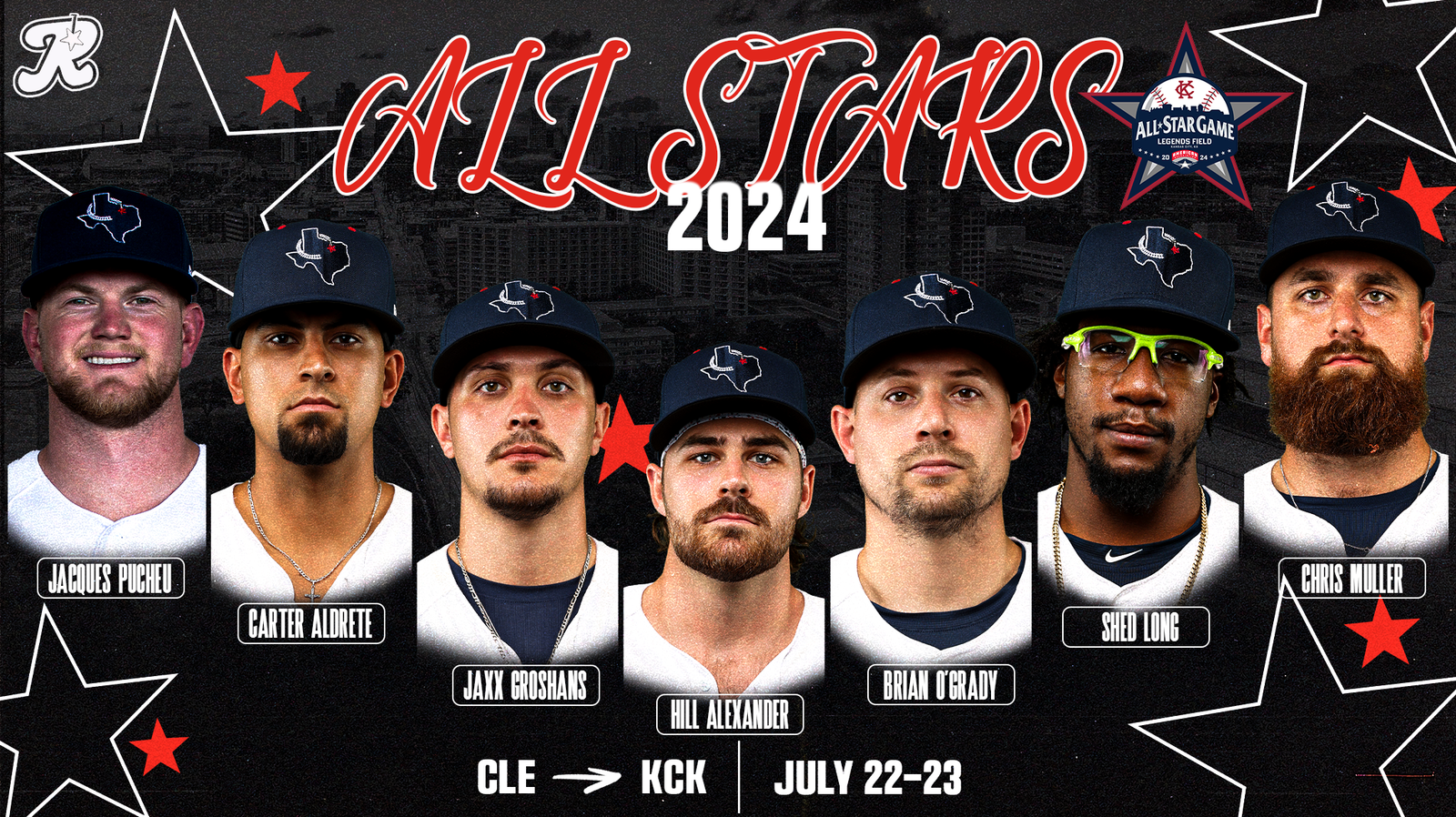 Franchise-Record Seven Railroaders Chosen For the 2024 American Association All Star Team